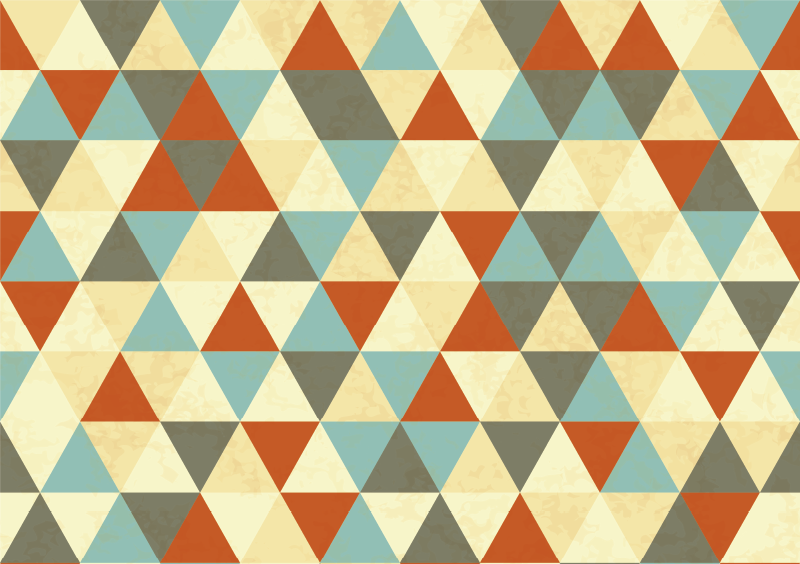 Tapete vinílico geométricas padrão de triângulos coloridos - TenStickers