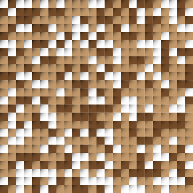 Tapete vinílico geométricas quadrados marrons - TenStickers