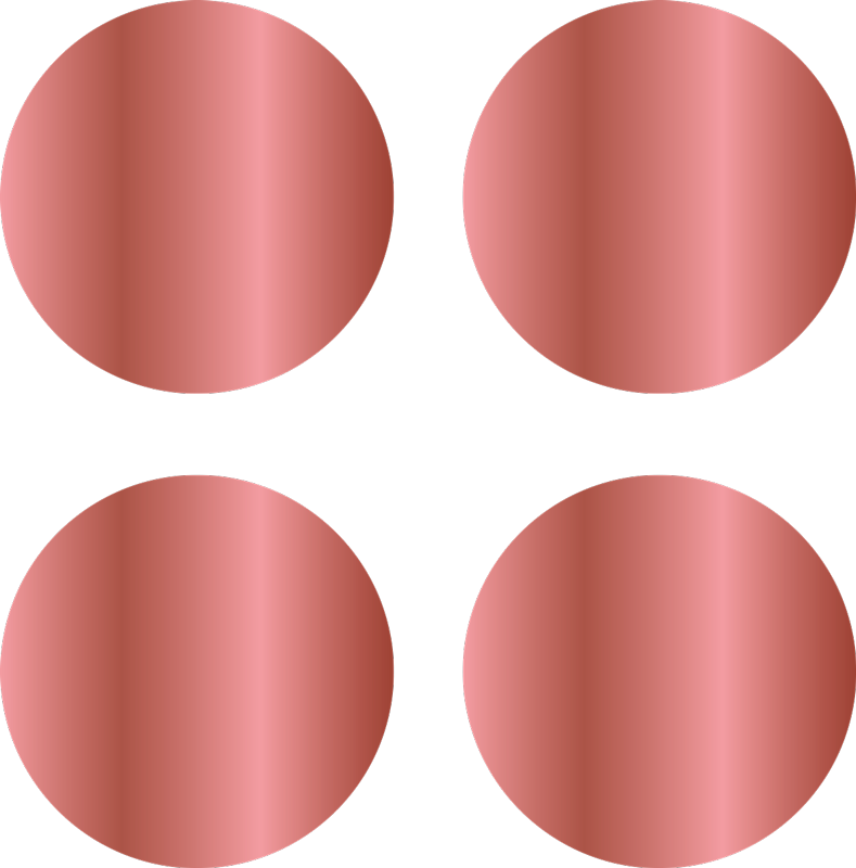 Tapete vinílico geométricas poás rosé dourado - TenStickers