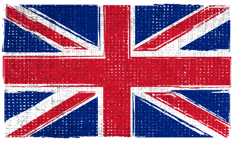 Tapete vinílico geométricas bandeira grunge do reino unido - TenStickers