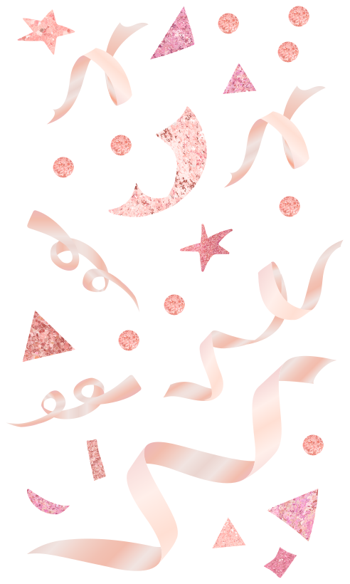 Tapete vinílico geométricas confete rosa claro - TenStickers