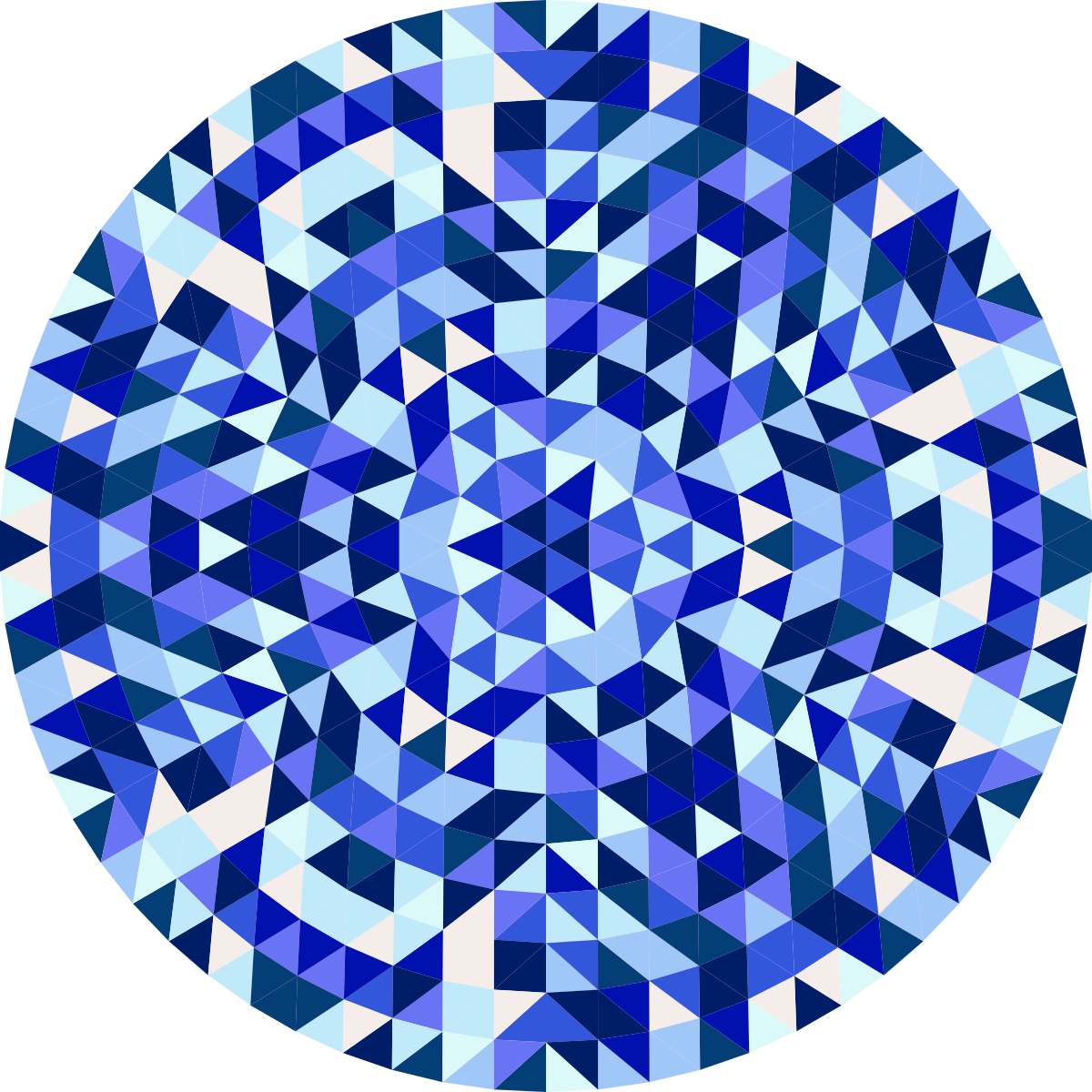Tapete vinílico geométricas padrão azul circular - TenStickers