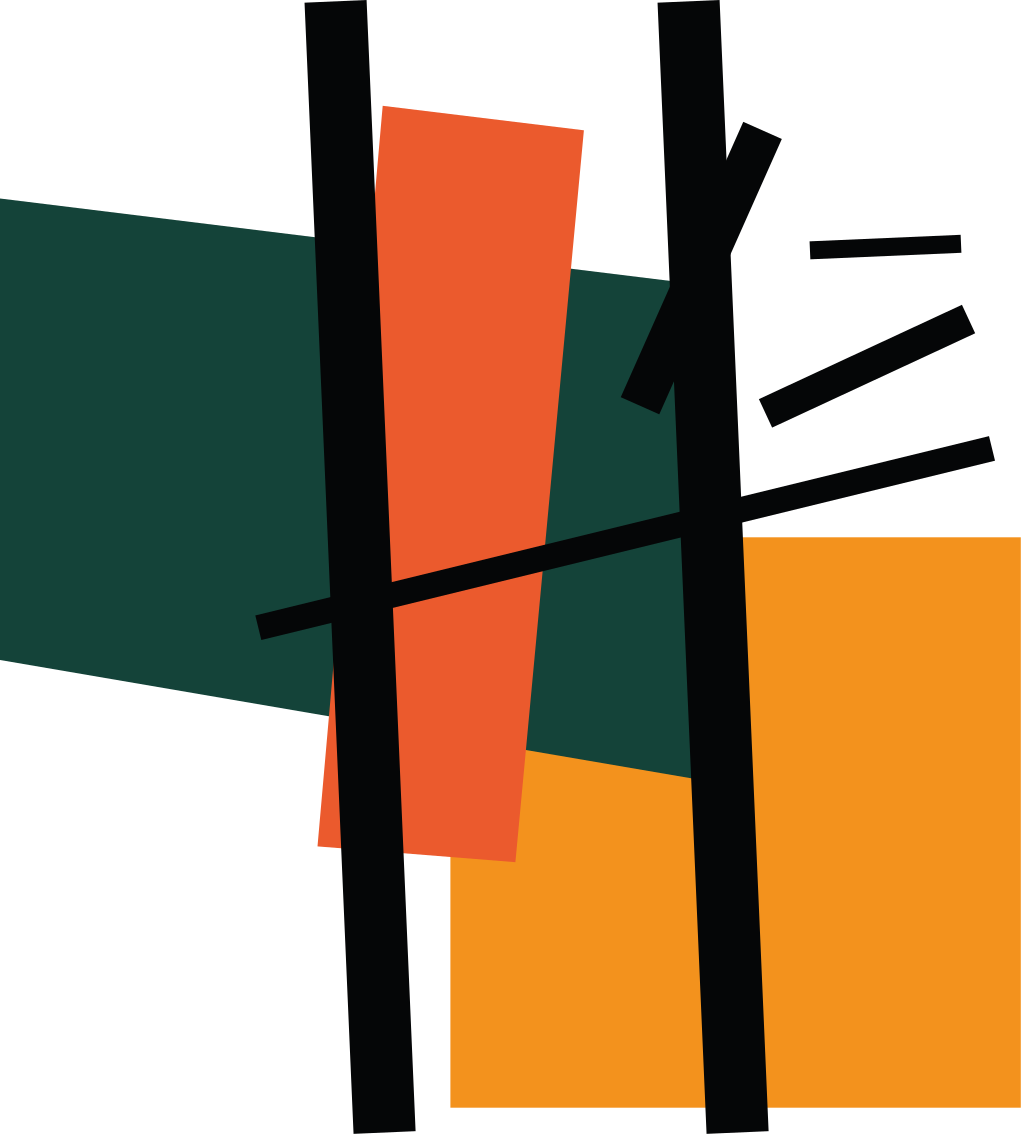 Tapete vinílico geométricas seções de cor abstratas - TenStickers