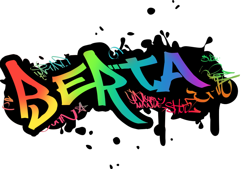 Tapete vinílico criança com nome grafite personalizável - TenStickers