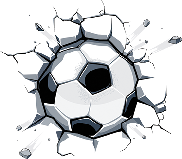 Tapete vinílico criança bola de futebol 3d - TenStickers