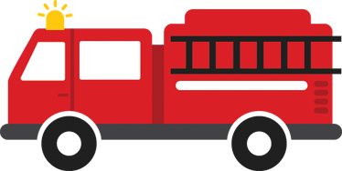 Tapete vinílico criança caminhão de bombeiros - TenStickers
