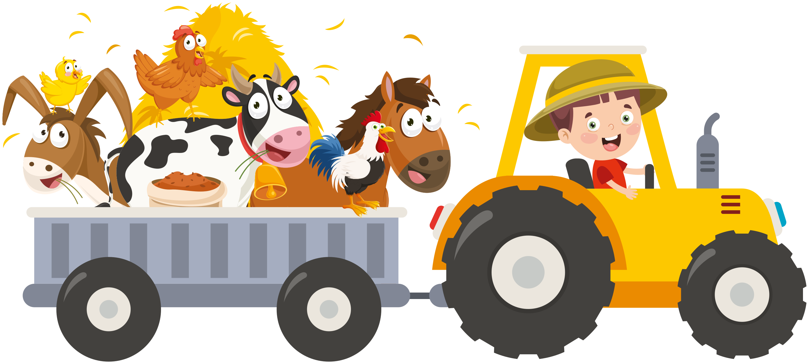 Tapete vinílico criança fazendinha com animais - TenStickers