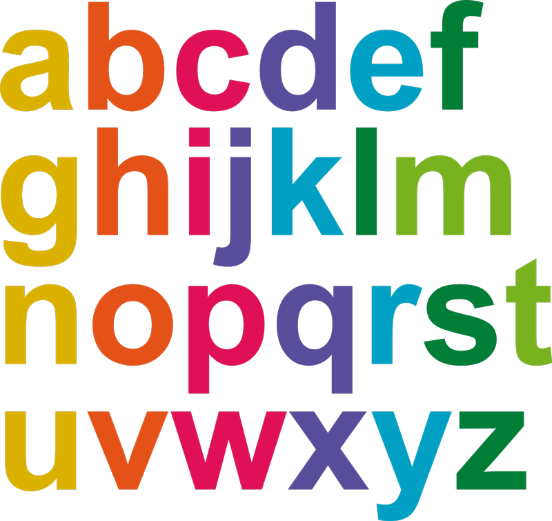 Tapete vinílico criança alfabeto colorido minimalista - TenStickers