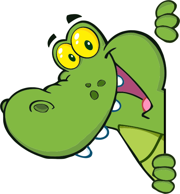 Tapete vinílico criança crocodilo verde feliz - TenStickers
