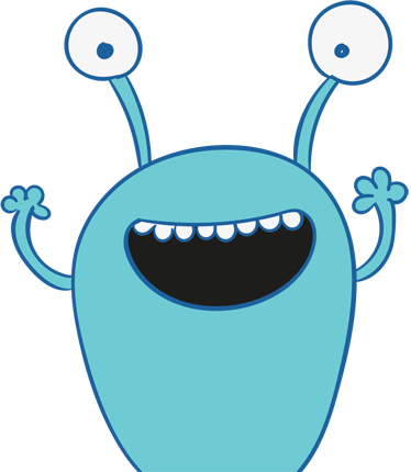 Tapete vinílico criança adesivo de armário monstro azul - TenStickers