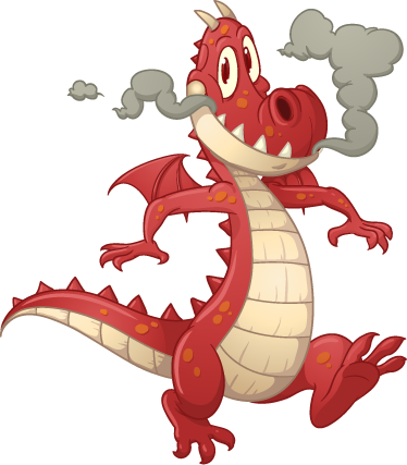 Tapete vinílico criança dragão vermelho - TenStickers