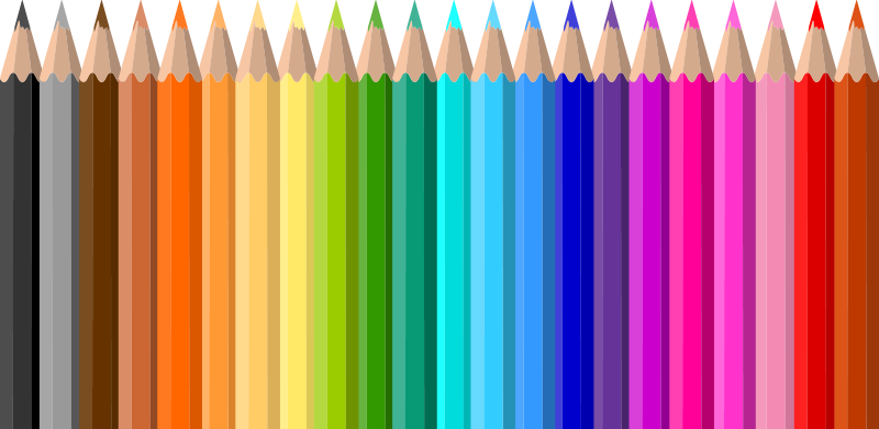 Tapete vinílico criança com borda de lápis colorido - TenStickers