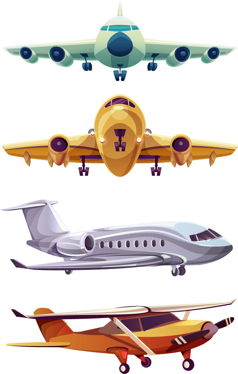 Tapete vinílico criança pack de aviões frontal - TenStickers
