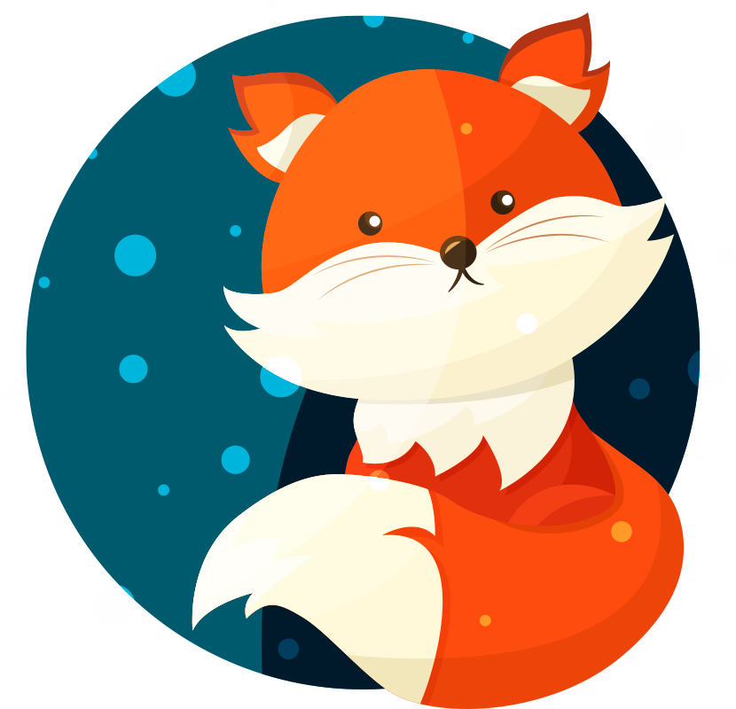 Tapete vinílico criança com desenho de raposa fofa - TenStickers