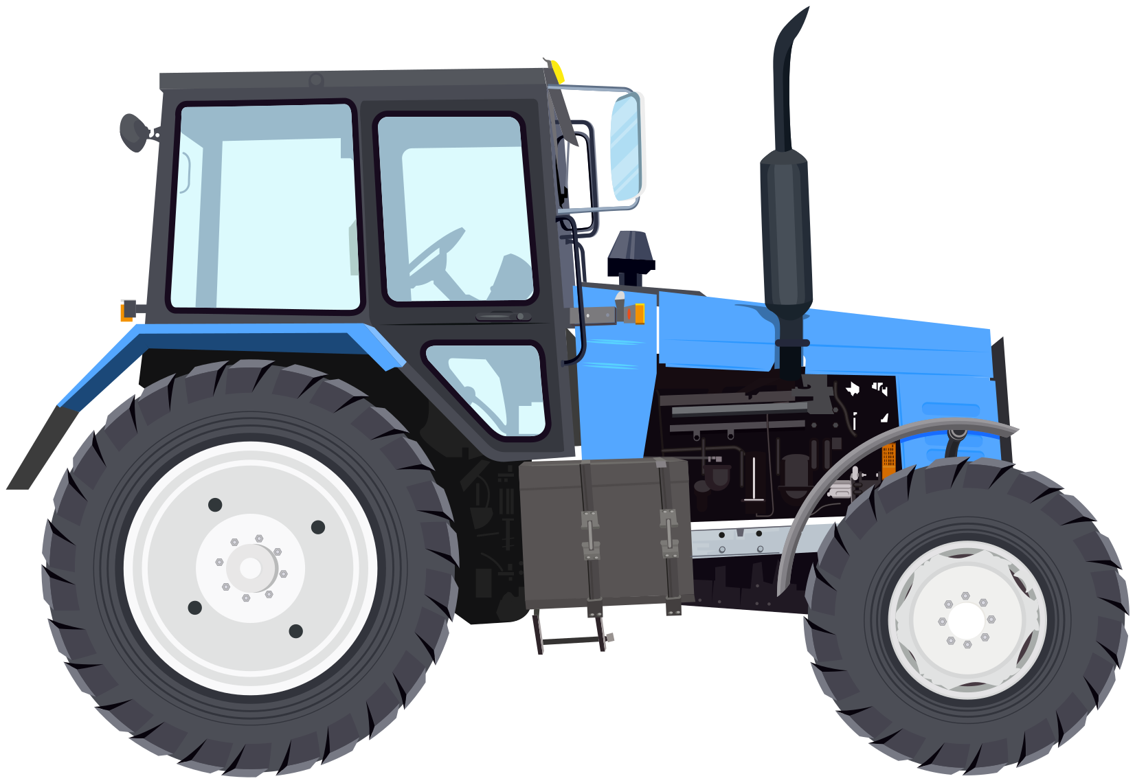 Tapete vinílico criança trator moderno azul - TenStickers