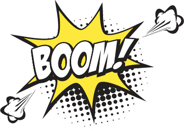Tapete vinílico criança estouro de onomatopeia - TenStickers