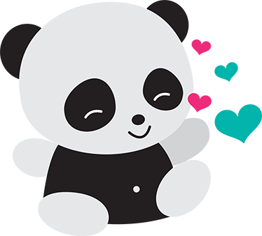 Tapete vinílico criança ursinho panda encantador - TenStickers