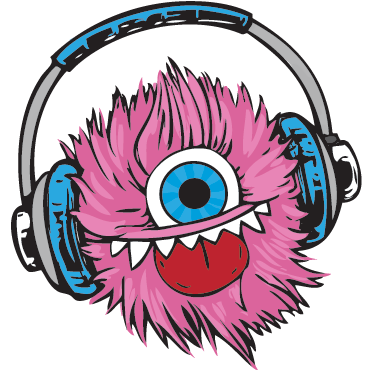 Tapete vinílico criança monstro peludo rosa - TenStickers