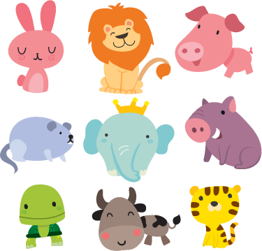 Tapete vinílico criança adesivos de animais infantis - TenStickers