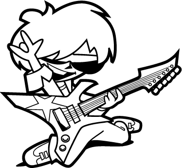 Tapete vinílico criança adolescente com guitarra - TenStickers