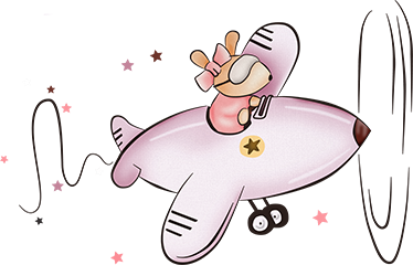 Tapete vinílico criança ratozinho no avião - TenStickers