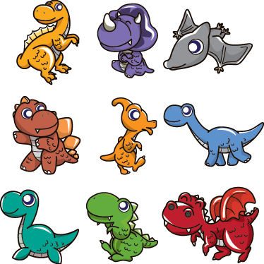 Tapete vinílico criança com adesivos de dinossauros - TenStickers