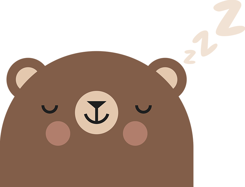 Tapete vinílico criança urso para cama infantil - TenStickers