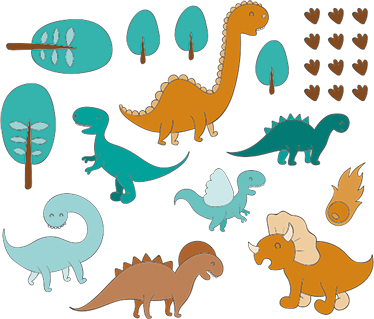 Tapete vinílico criança adesivo jurássico - TenStickers
