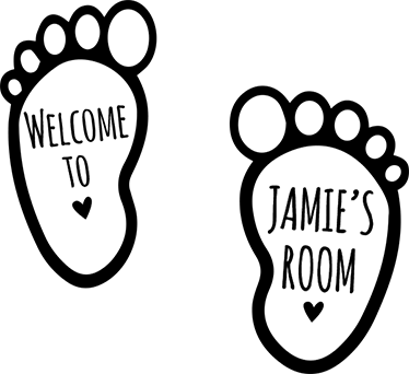 Tapete vinílico criança com pés de bebê personalizados - TenStickers
