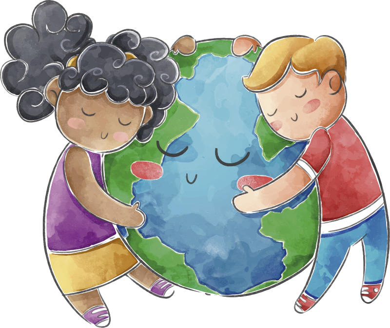 Tapete vinílico criança globo para crianças - TenStickers