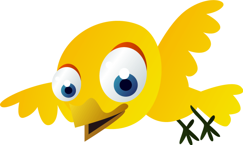 Tapete vinílico criança pássaro amarelo voador - TenStickers