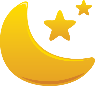 Tapete vinílico criança meia-lua e estrelas - TenStickers