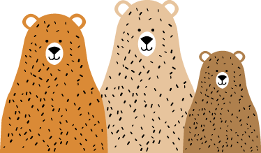Tapete vinílico criança amigos ursinhos - TenStickers