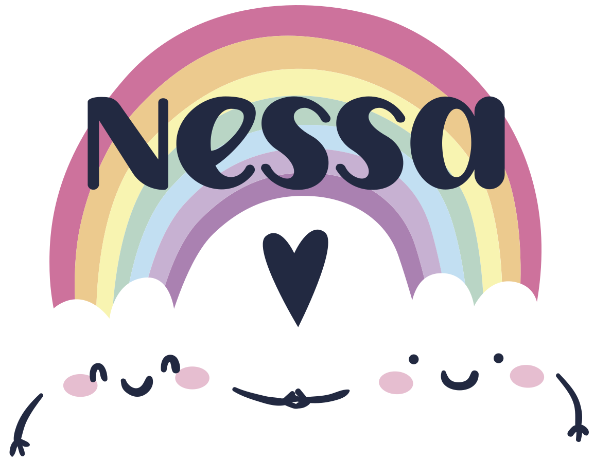 Tapete vinílico criança arco-íris personalizado - TenStickers