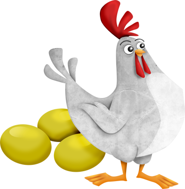 Tapete vinílico criança fen com ovos de ouro - TenStickers