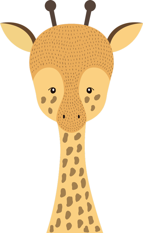 Tapete vinílico criança desenho girafa bebê - TenStickers