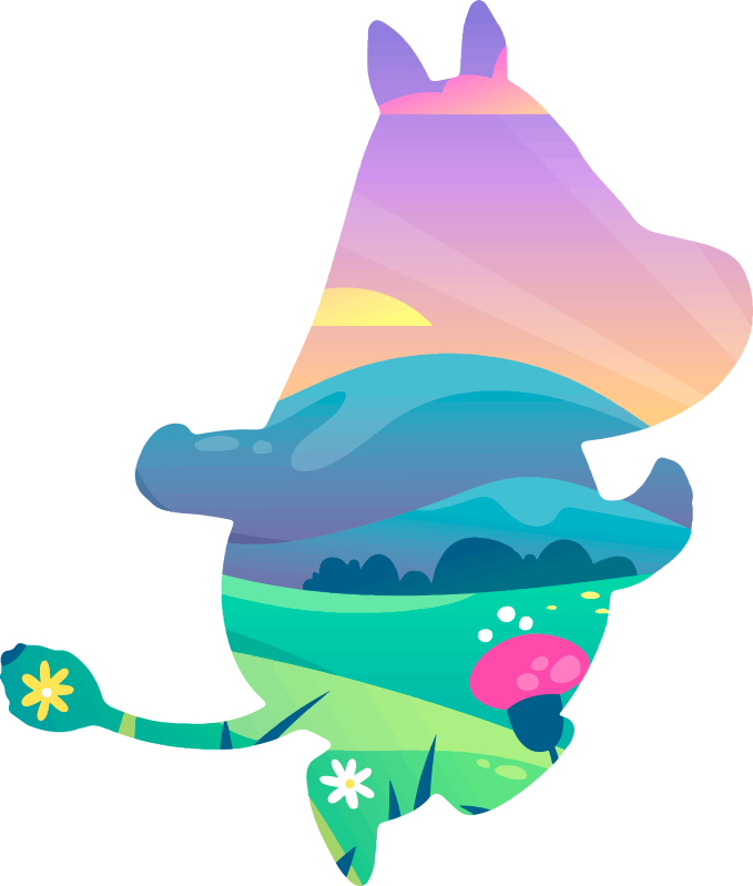 Tapete vinílico criança mundo moomin - TenStickers