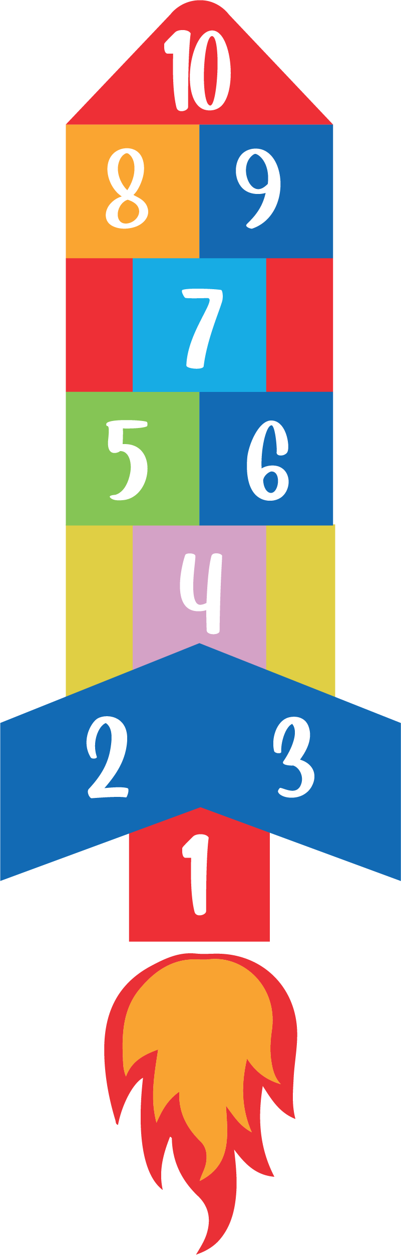 Tapete vinílico de jogos pula-pula foguete - TenStickers