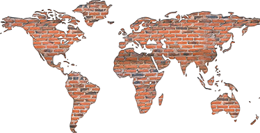 Tapete vinílico de mapa mundial em ladrilho - TenStickers