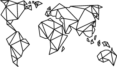 Tapete vinílico de mapa mundial origami decorativo - TenStickers