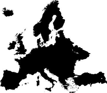 Tapete vinílico de mapa mundial lousa europa - TenStickers