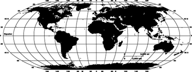 Tapete vinílico de mapa mundial monocolor - TenStickers