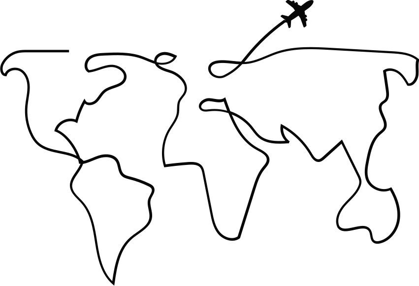 Tapete vinílico de mapa mundial plano - TenStickers