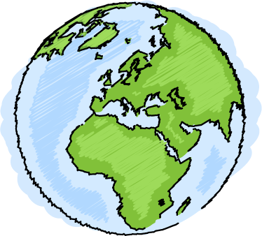 Tapete vinílico de mapa mundial ilustração da terra - TenStickers