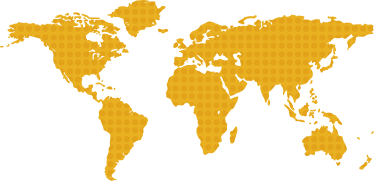 Tapete vinílico de mapa mundial amarelo com bolinhas - TenStickers