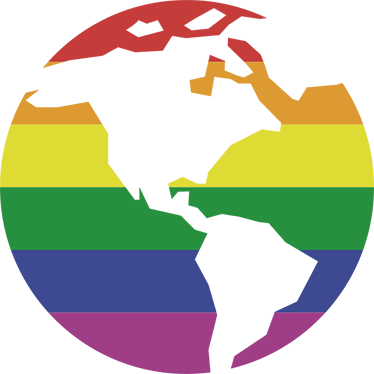 Tapete vinílico de mapa mundial adesivo arco-íris - TenStickers