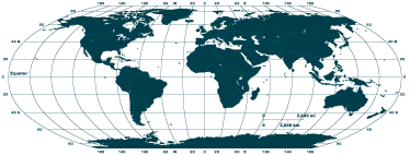 Tapete vinílico de mapa mundial meridianos azuis - TenStickers
