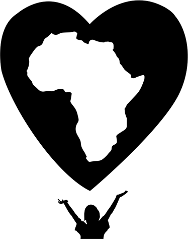 Tapete vinílico de mapa mundial coração da África - TenStickers