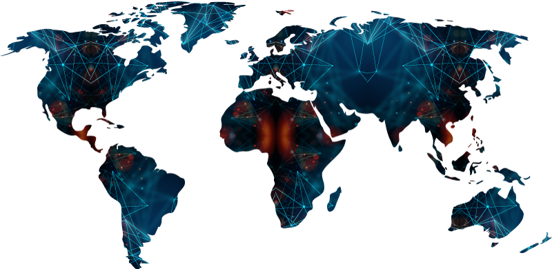 Tapete vinílico de mapa mundial mapa geométrico do mundo - TenStickers