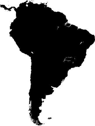 Tapete vinílico de mapa mundial silhueta da américa do sul - TenStickers